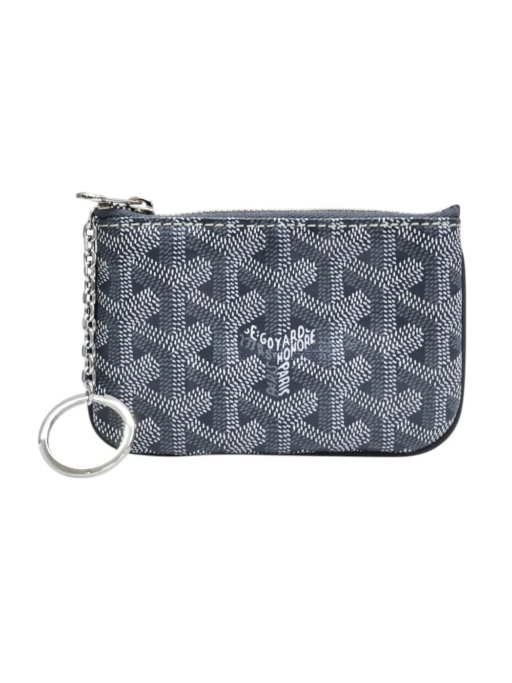 Goyard Senat Nano Key Pouch In Grey Goyardine Canvas